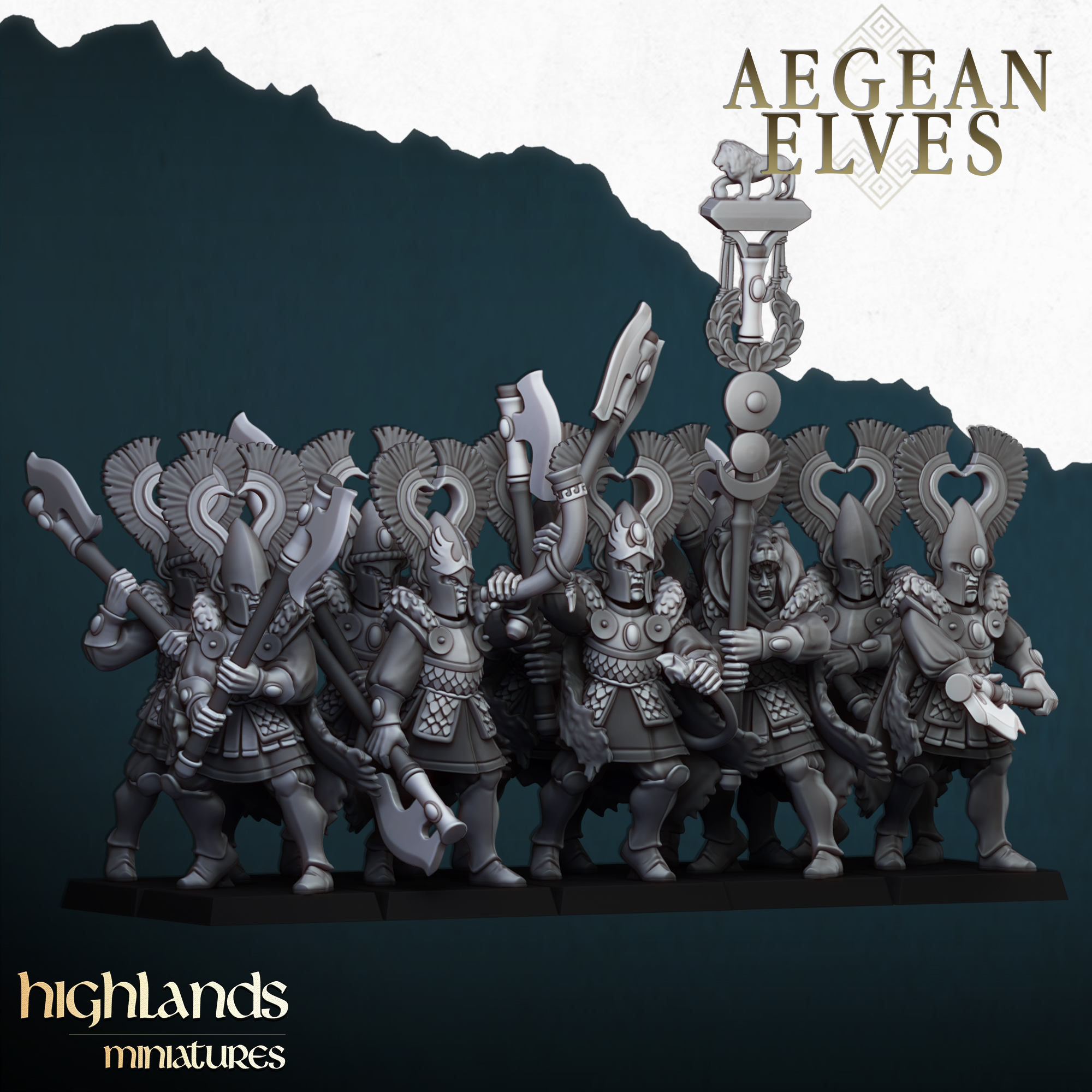 Nemean Lions, Aegean Elves - Highlands Miniatures
