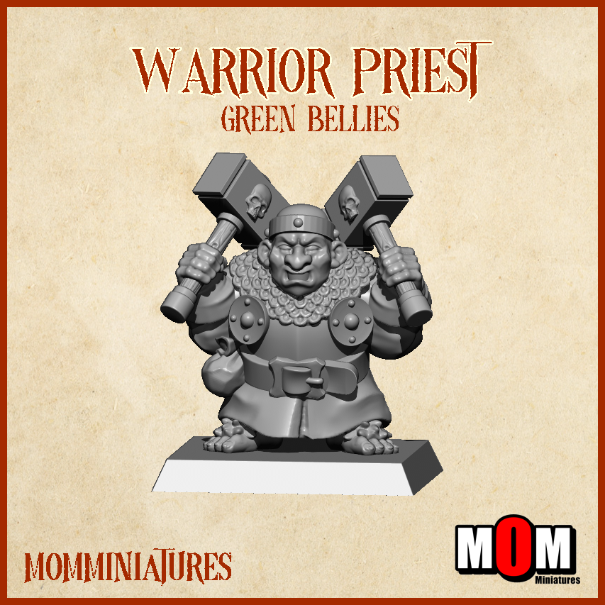 Warrior Priest 3, Green Bellies - MoM Miniatures