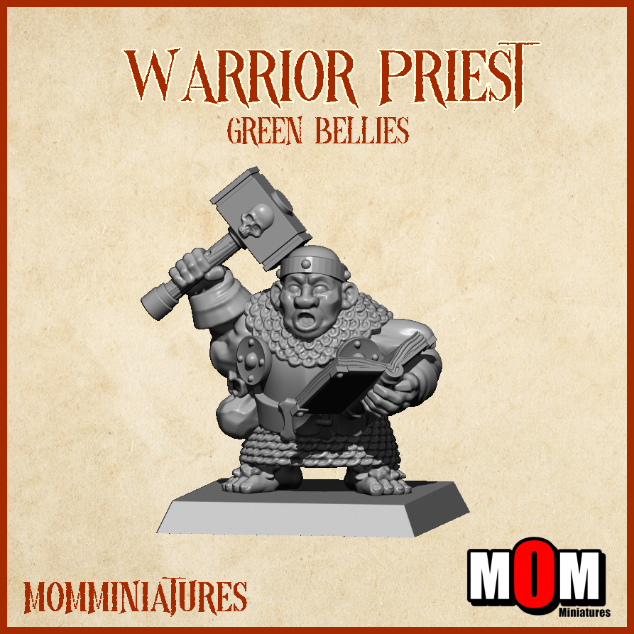 Warrior Priest 4, Green Bellies - MoM Miniatures