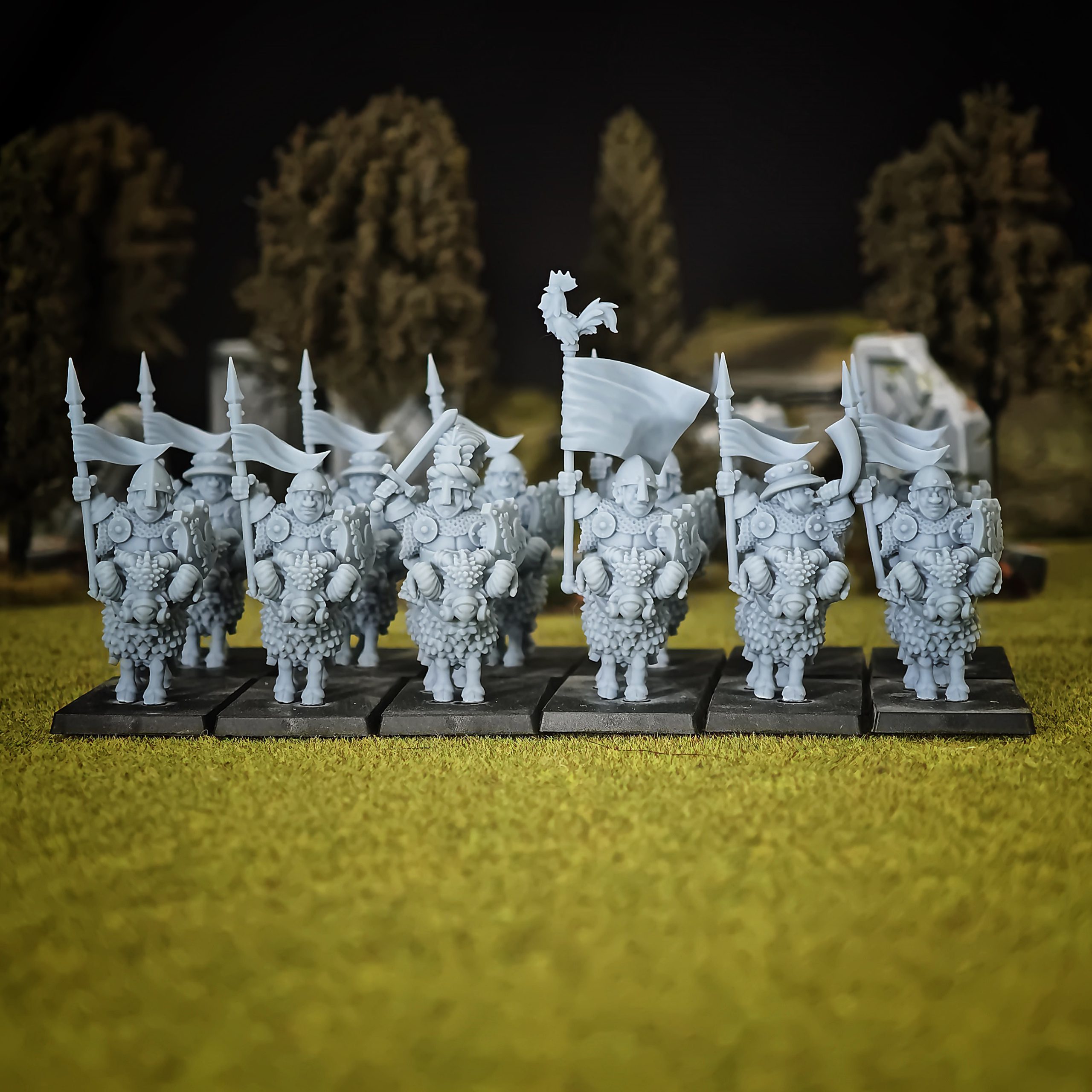 Light Cavalry on Rams, Green Bellies - MoM Miniatures - Image 3