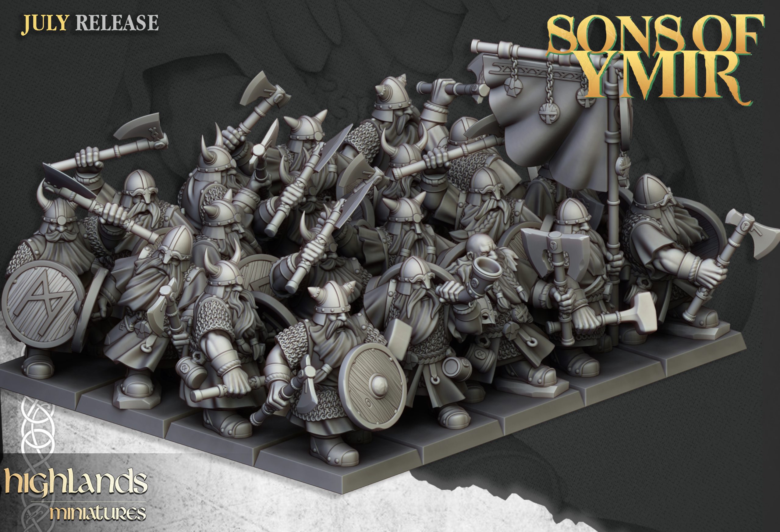 Dwarf Warriors , Sons of Ymir- Highlands Miniatures - Image 6