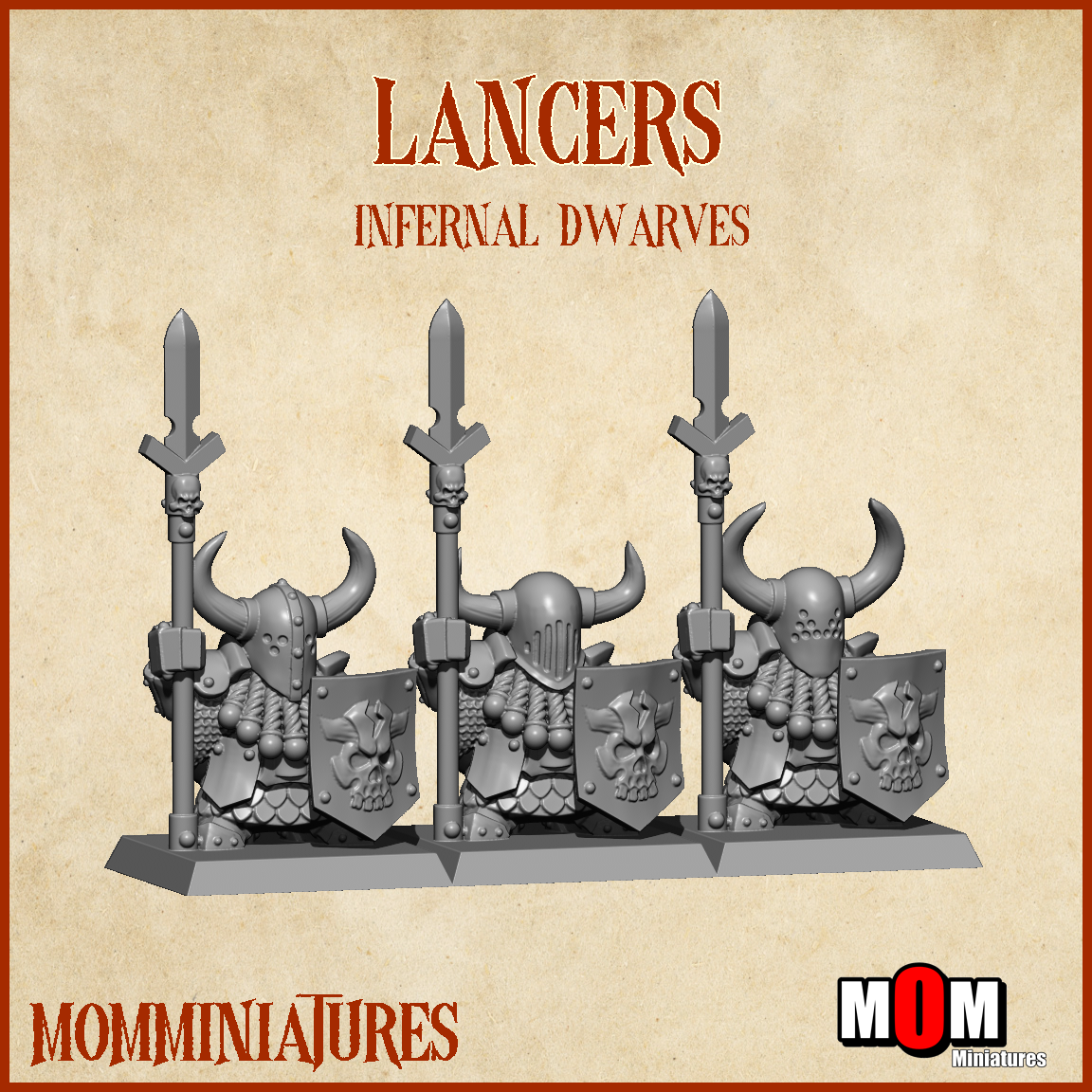 Infernal Dwarves Lancers, Old Infernal Dwarves - MoM Miniatures - Image 4
