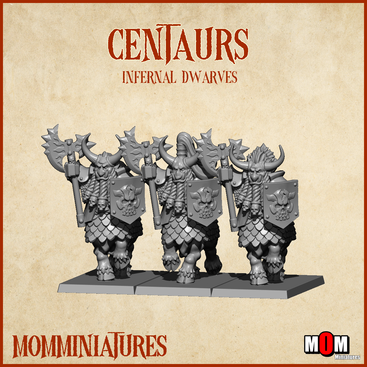 Centaurs , Old Infernal Dwarves - MoM Miniatures - Image 5