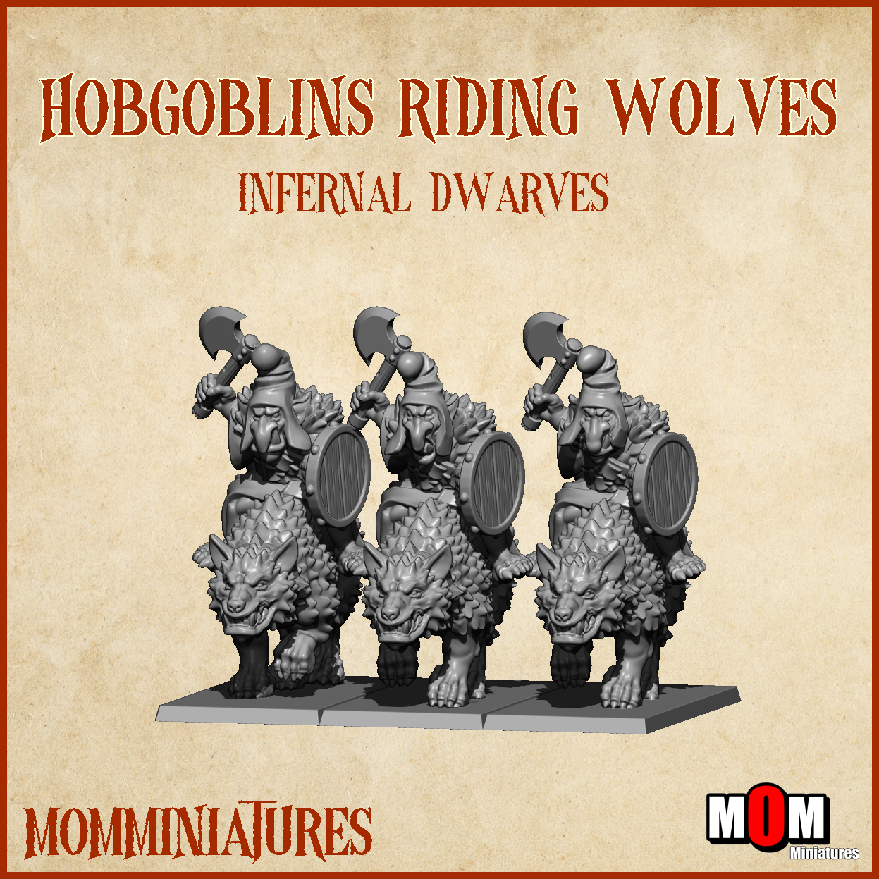 Hobgoblin riding wolves, Old Infernal Dwarves - MoM Miniatures - Image 5