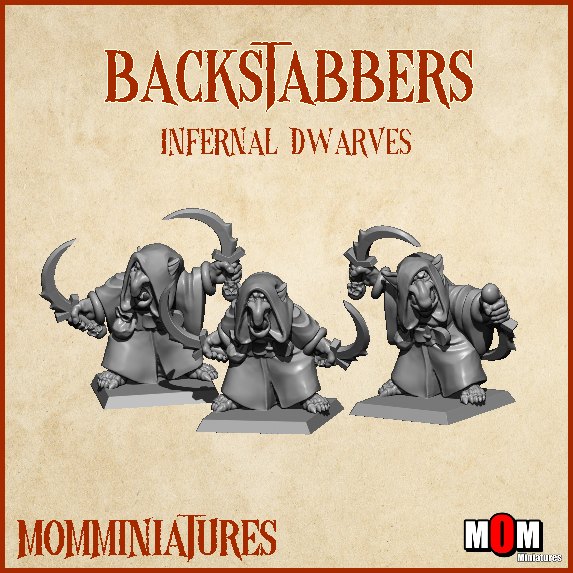 Backstabbers Hobgoblin, Old Infernal Dwarves - MoM Miniatures