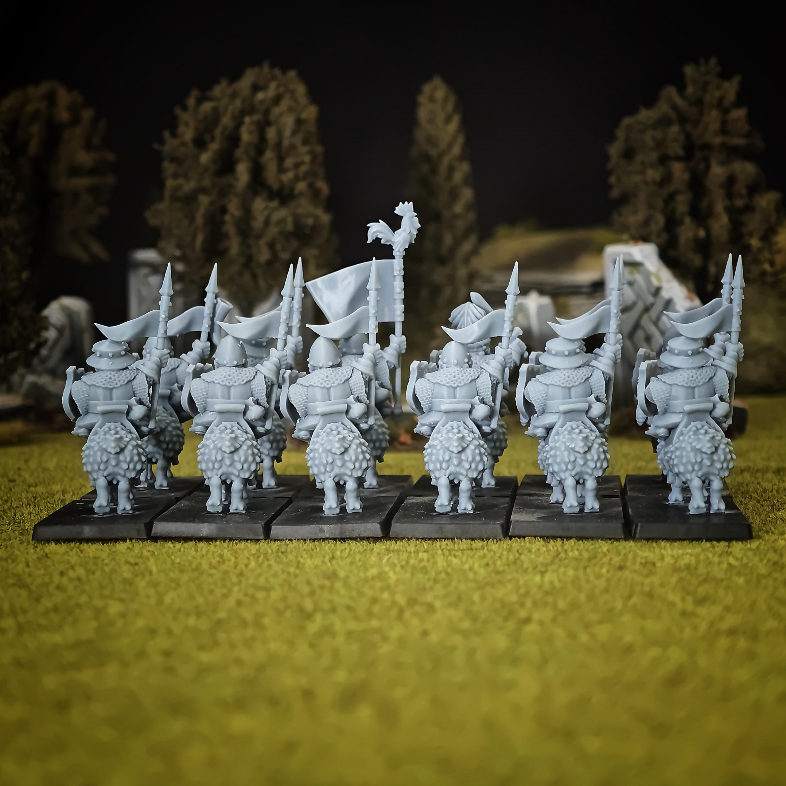 Light Cavalry on Rams, Green Bellies - MoM Miniatures - Image 4
