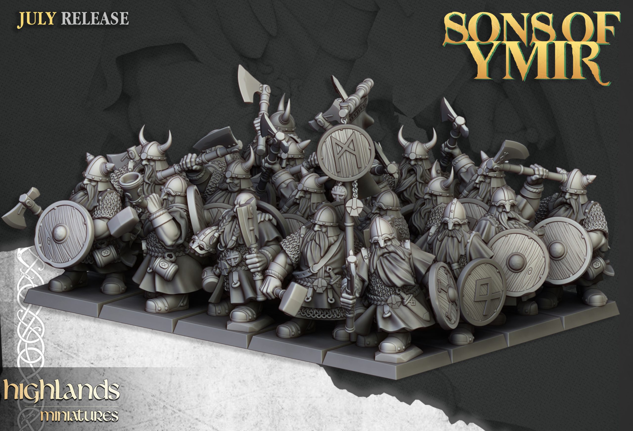 Dwarf Warriors , Sons of Ymir- Highlands Miniatures