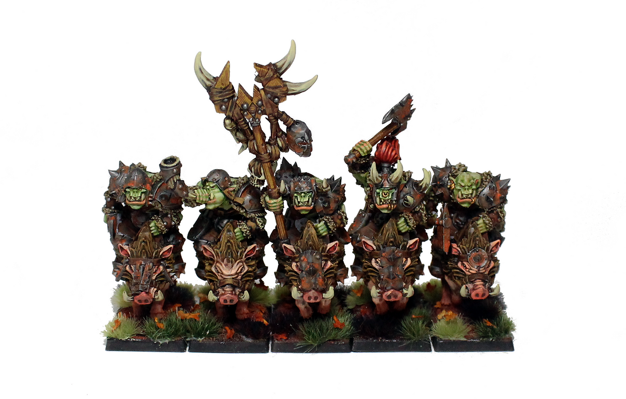 Orcs on Boars, Orcs and Goblins - MoM Miniatures