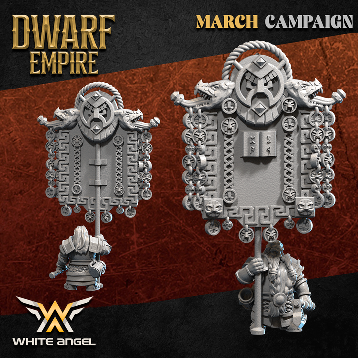 Dwarf Standard Bearer, Dwarf Empire - White Angel Miniatures