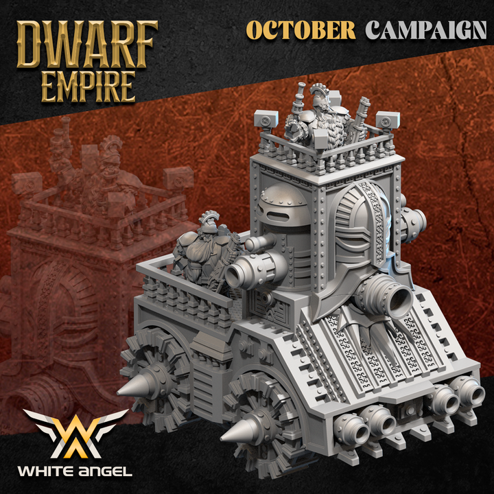 Dwarf Tank Deluxe, Dwarf Empire - White Angel Miniatures