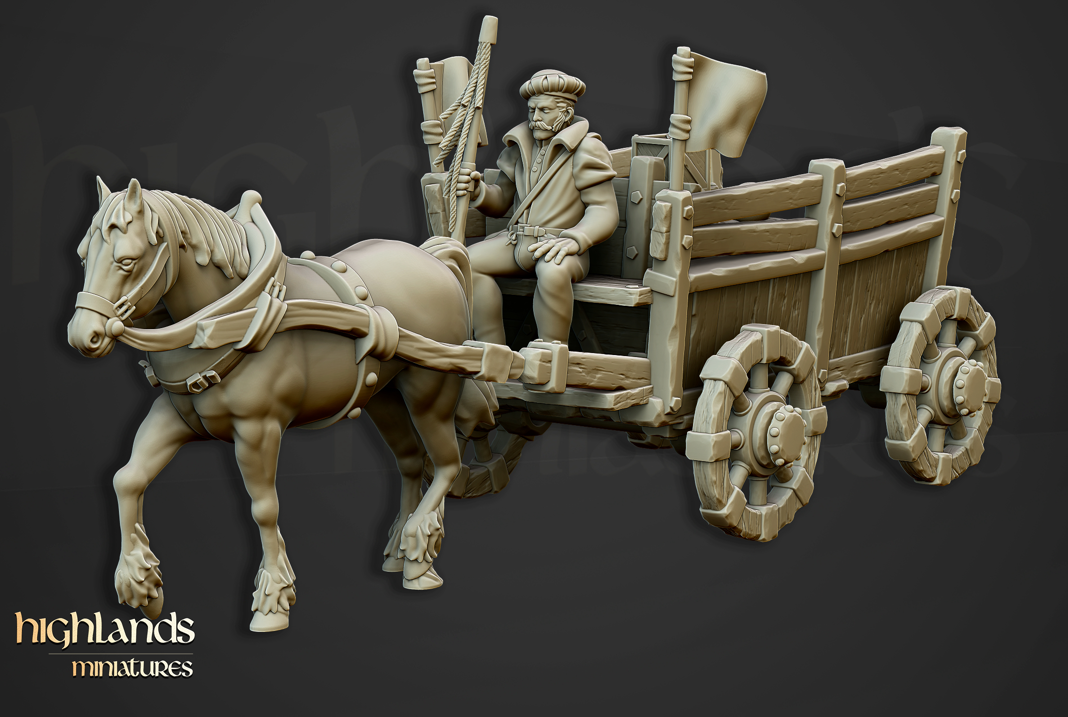 Gold Wagon, Sunland- Highlands Miniatures