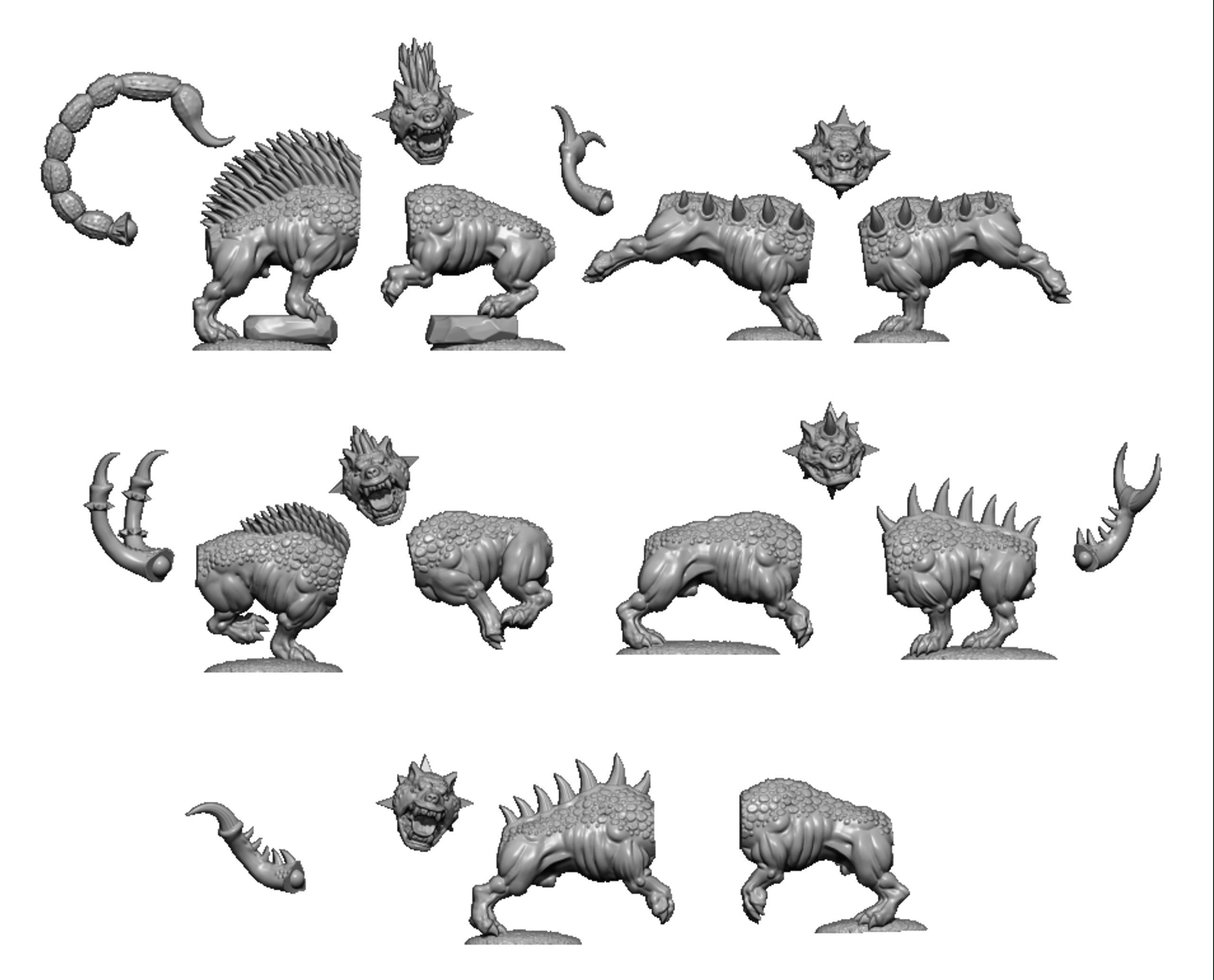Choas Mastiffs, Chaos - MoM Miniatures - Image 2