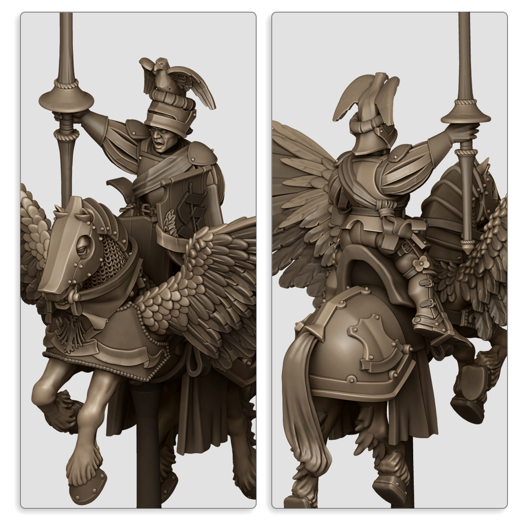 Sunland General on Pegasus, Sunland- Highlands Miniatures - Image 3