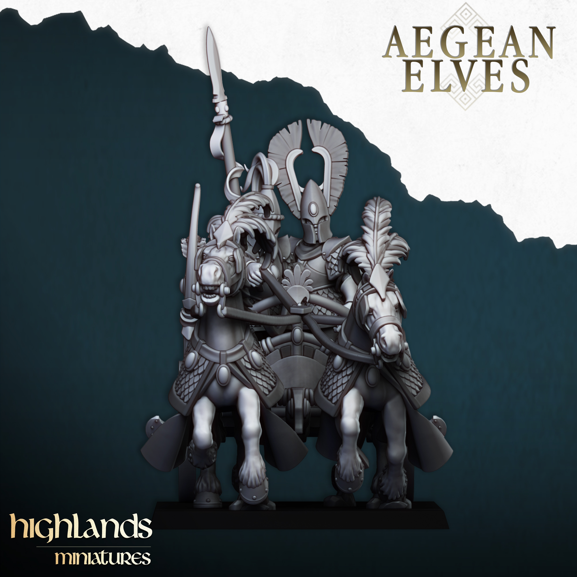 Chariot, Aegean Elves - Highlands Miniatures - Image 2