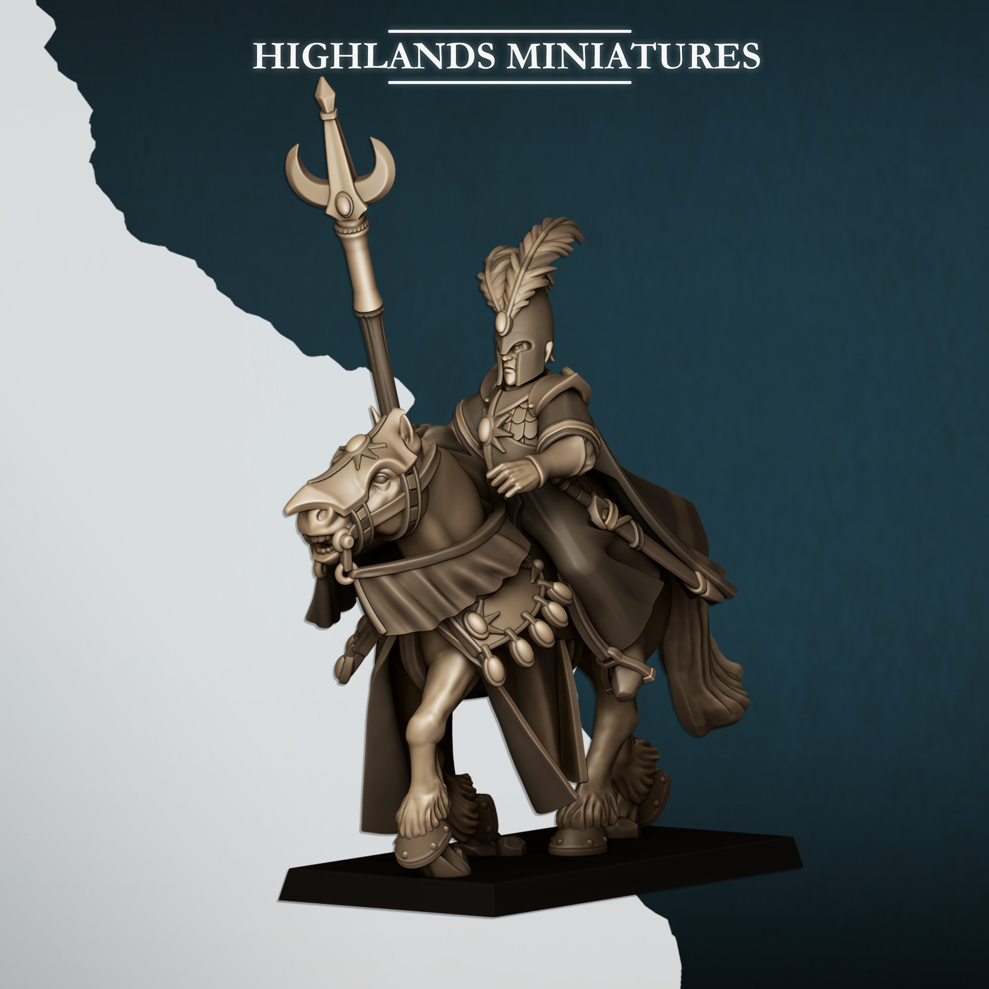 Mounted Aegean Mage, Aegean Elves - Highlands Miniatures - Image 2