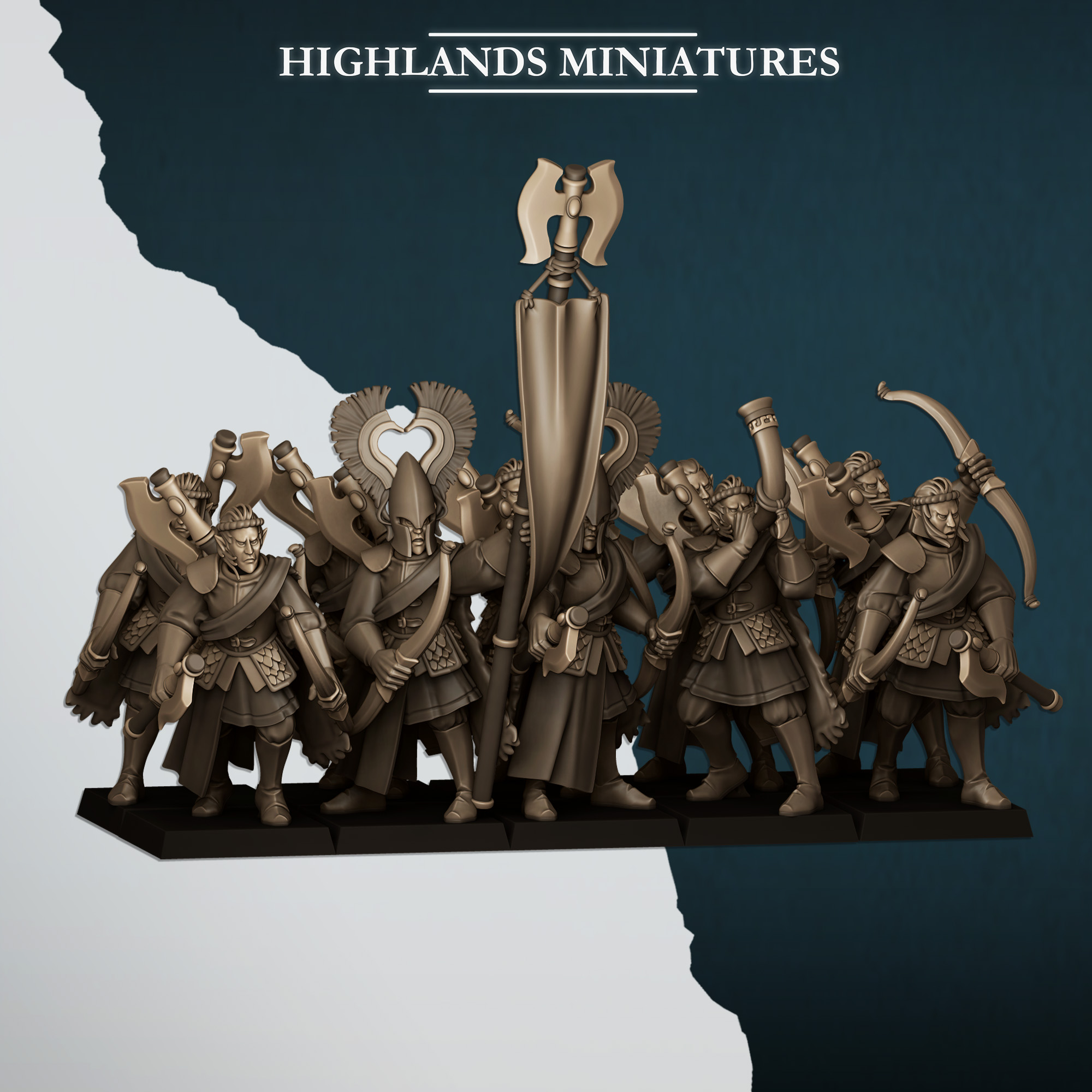 Nemean Lions with Bows, Aegean Elves - Highlands Miniatures