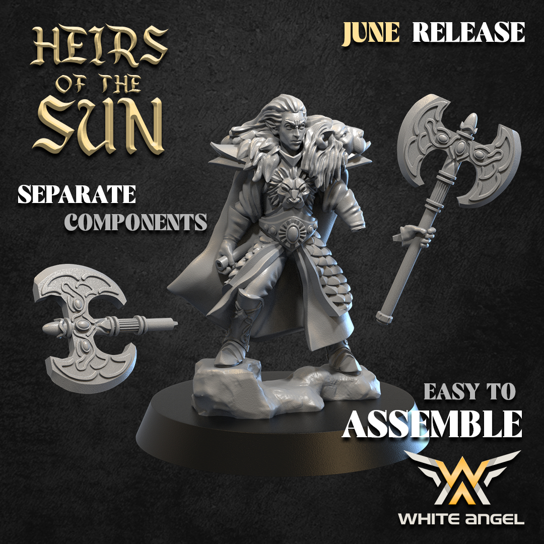 Lion Commander, Heirs of the Sun - White Angel Miniatures - Image 2