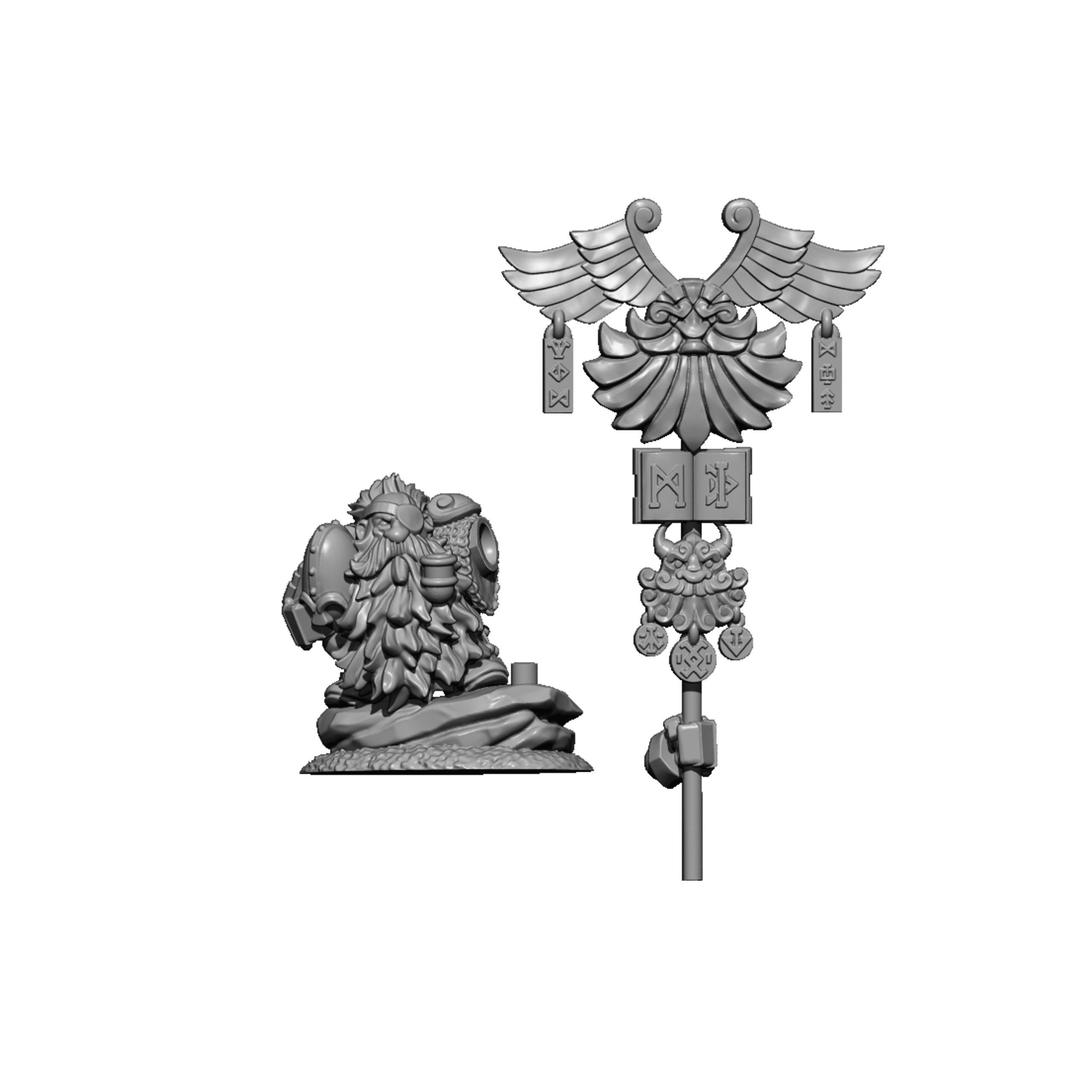 Dwarf Battle Banner, Dwarves- MoM Miniatures - Image 2
