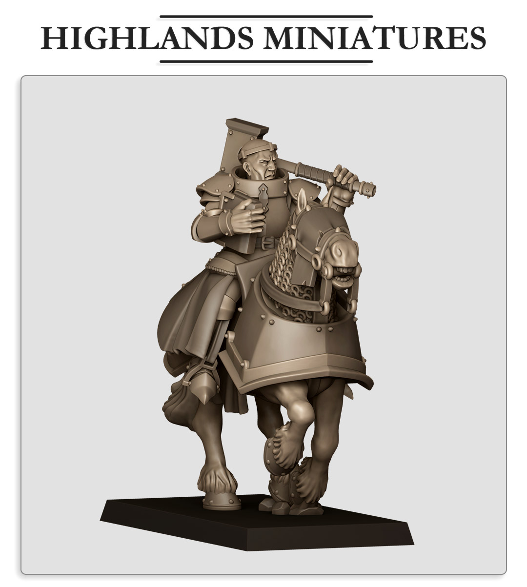 Mounted Sunland Battle Priest, Sunland- Highlands Miniatures