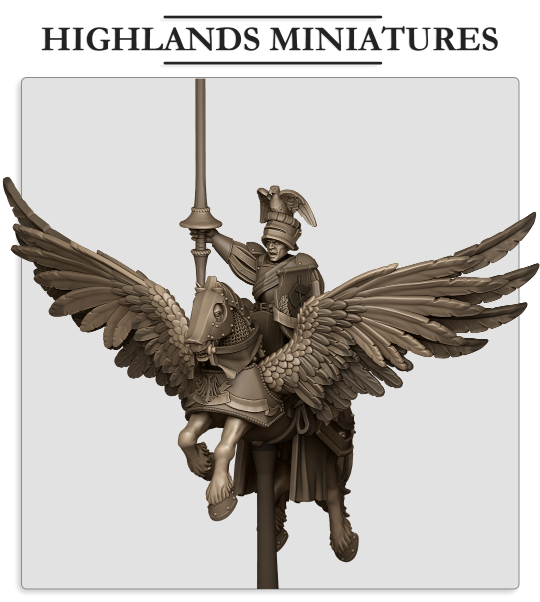 Sunland General on Pegasus, Sunland- Highlands Miniatures - Image 2