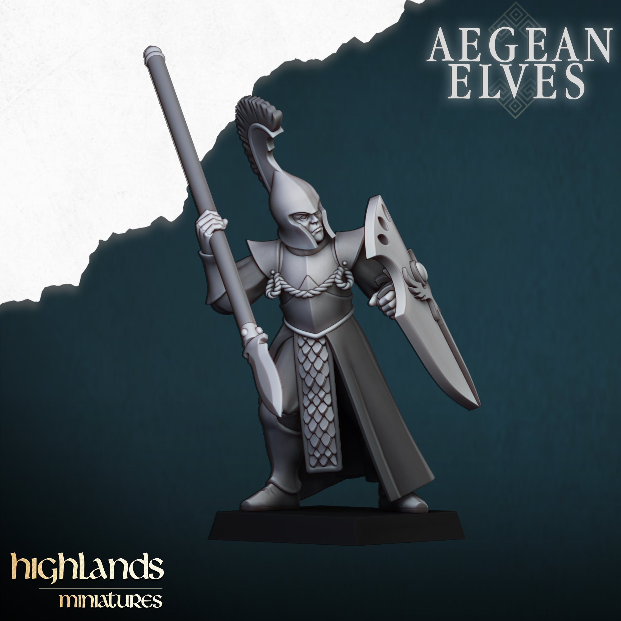Spearmen, Aegean Elves - Highlands Miniatures - Image 4