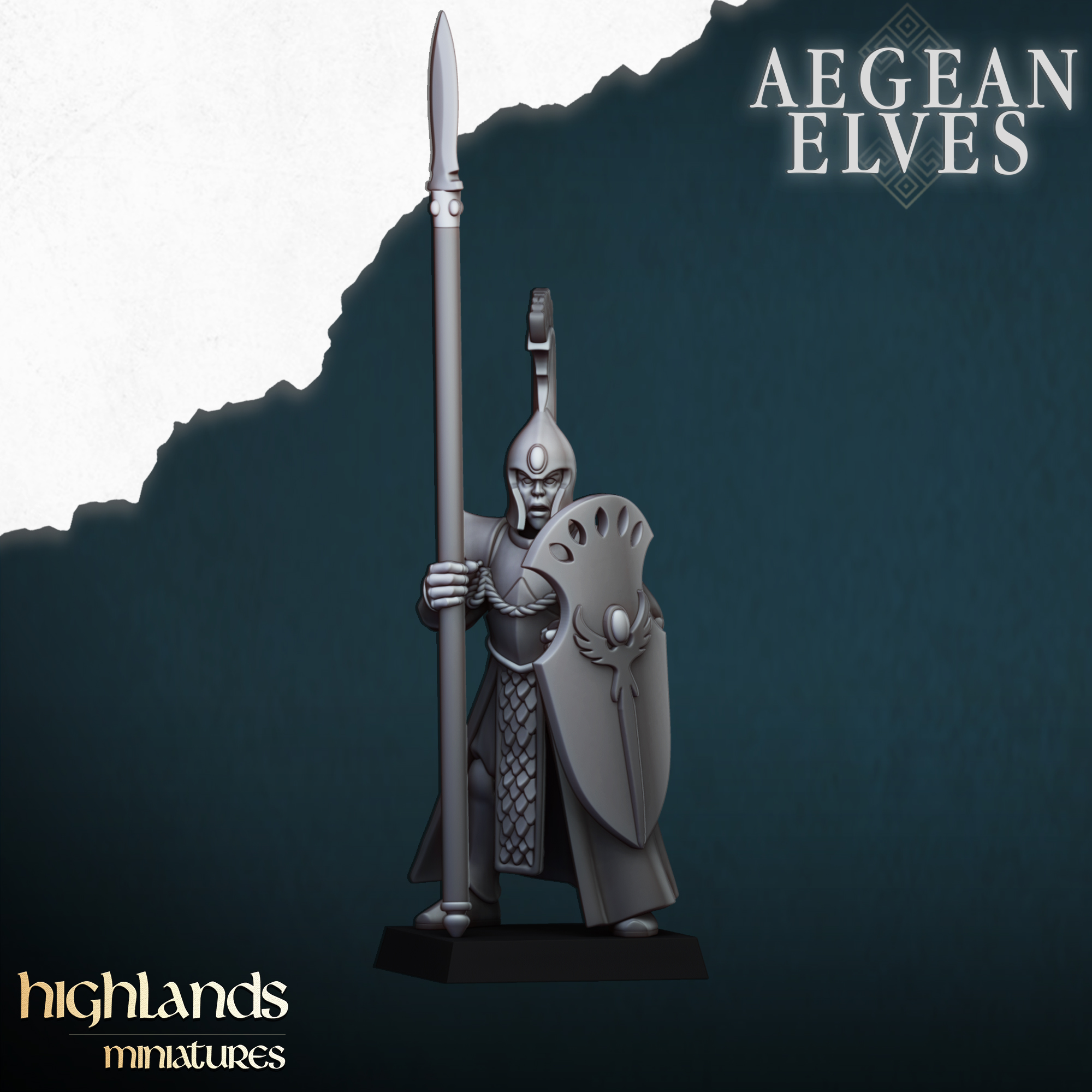 Spearmen, Aegean Elves - Highlands Miniatures - Image 8