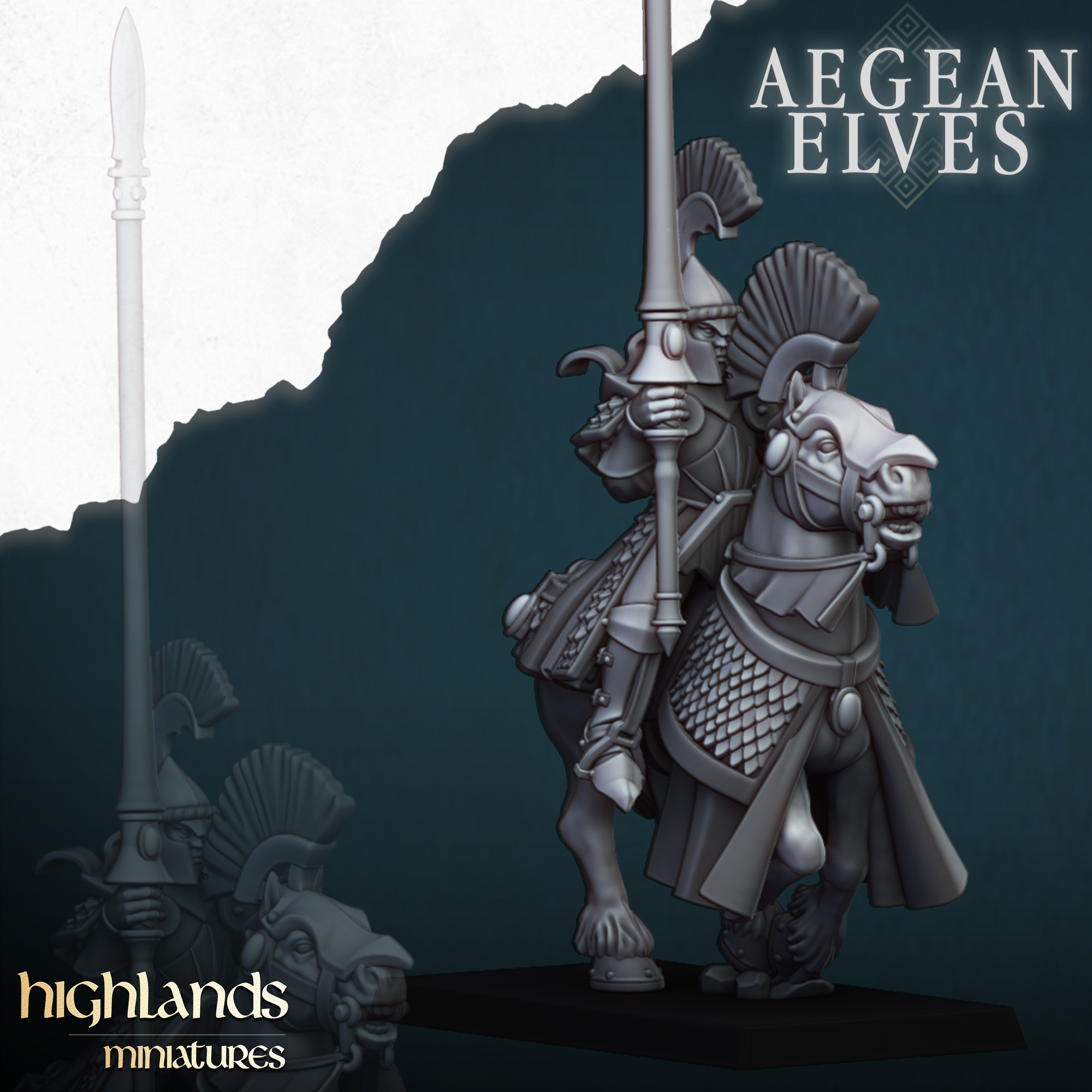 Mounted Lances, Aegean Elves - Highlands Miniatures - Image 10
