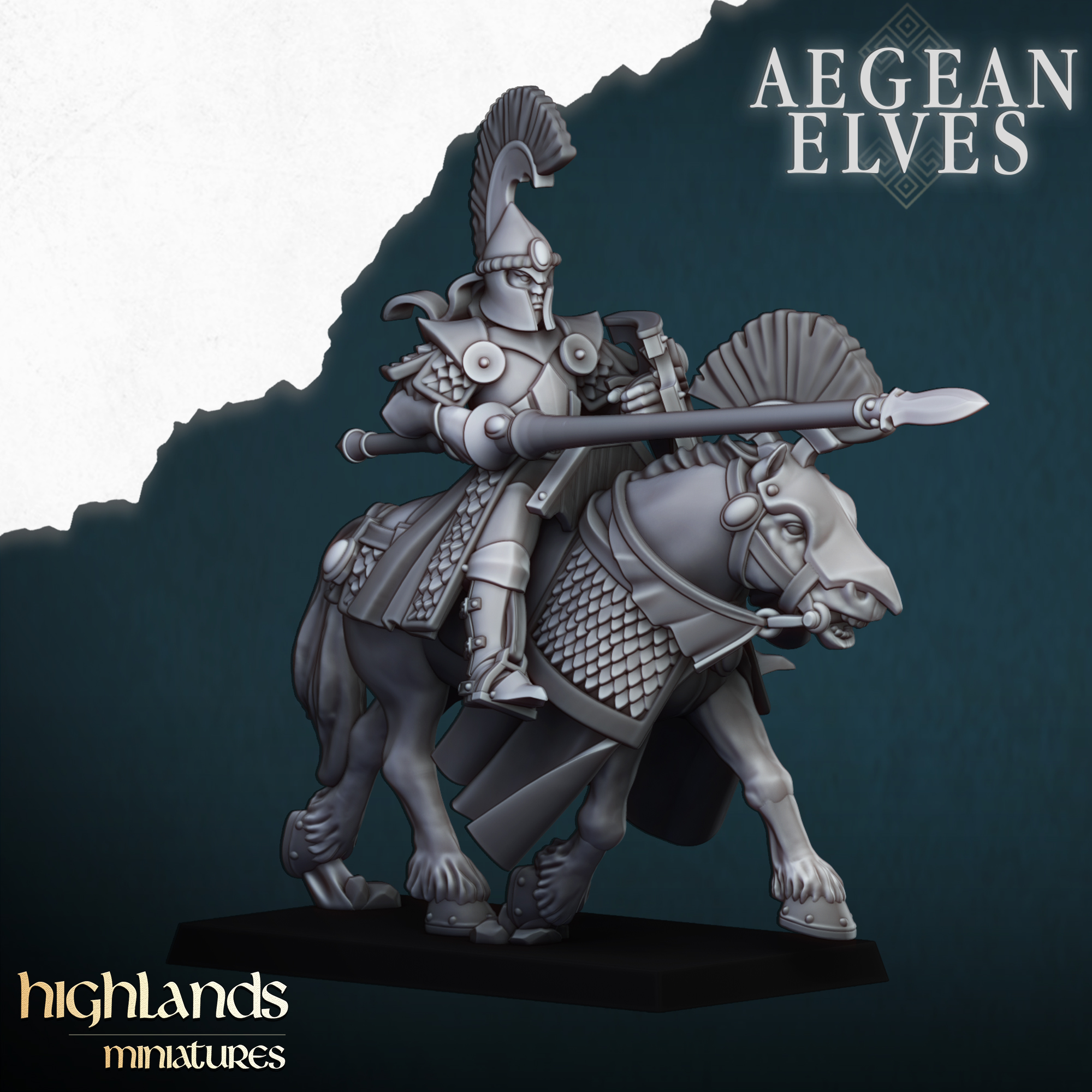 Mounted Lances, Aegean Elves - Highlands Miniatures - Image 12