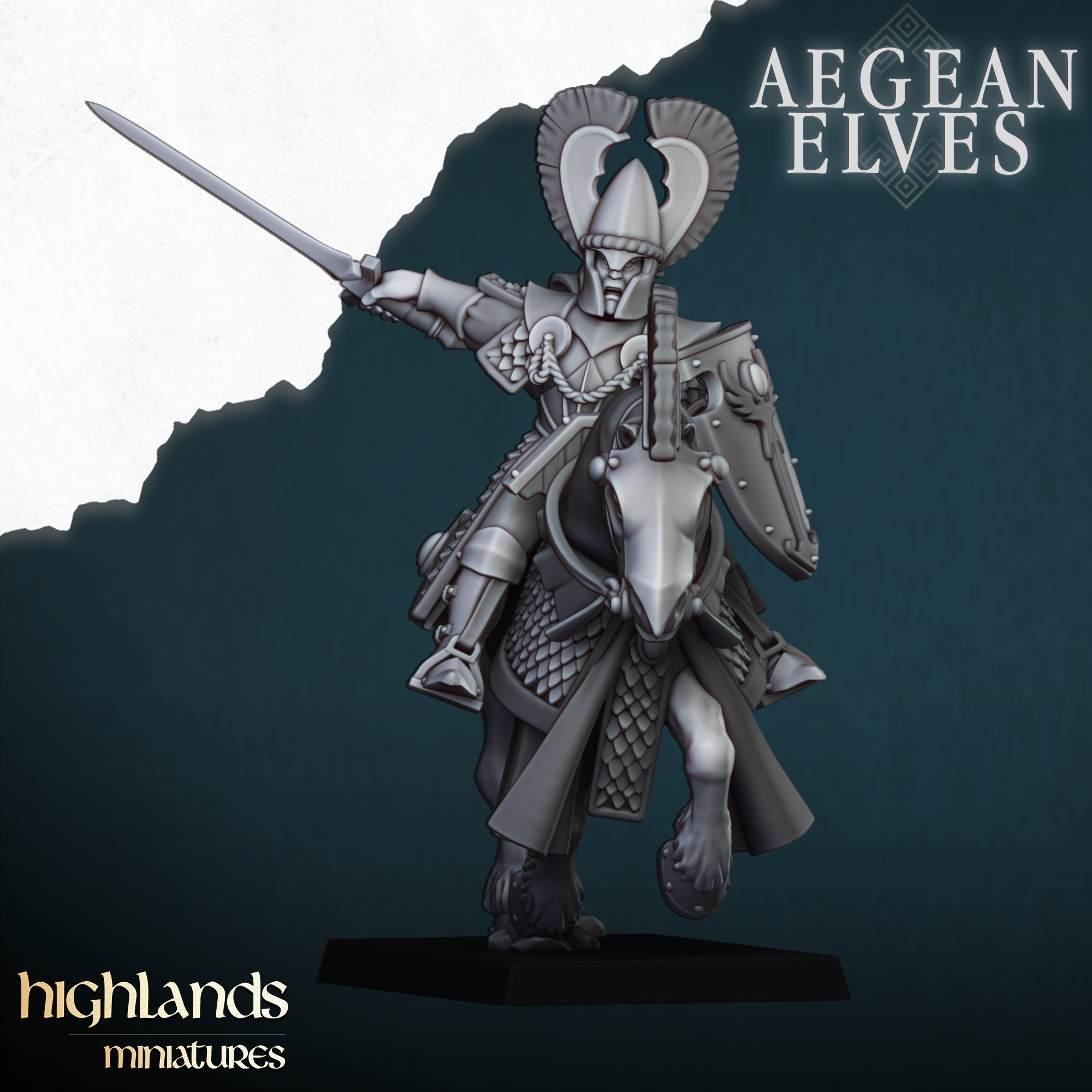 Mounted Lances, Aegean Elves - Highlands Miniatures - Image 6