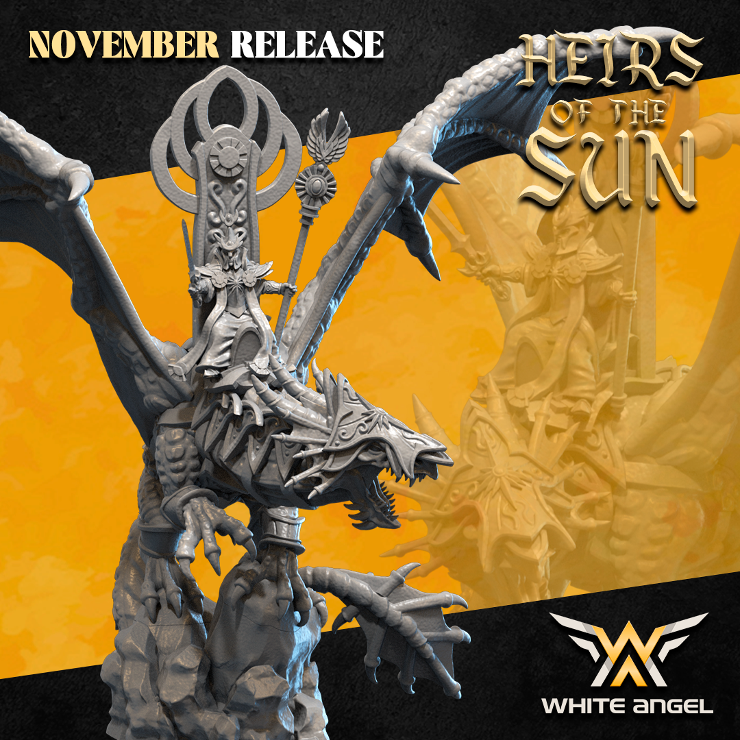 High Dragon Archmage, Heirs of the Sun- White Angel Miniatures