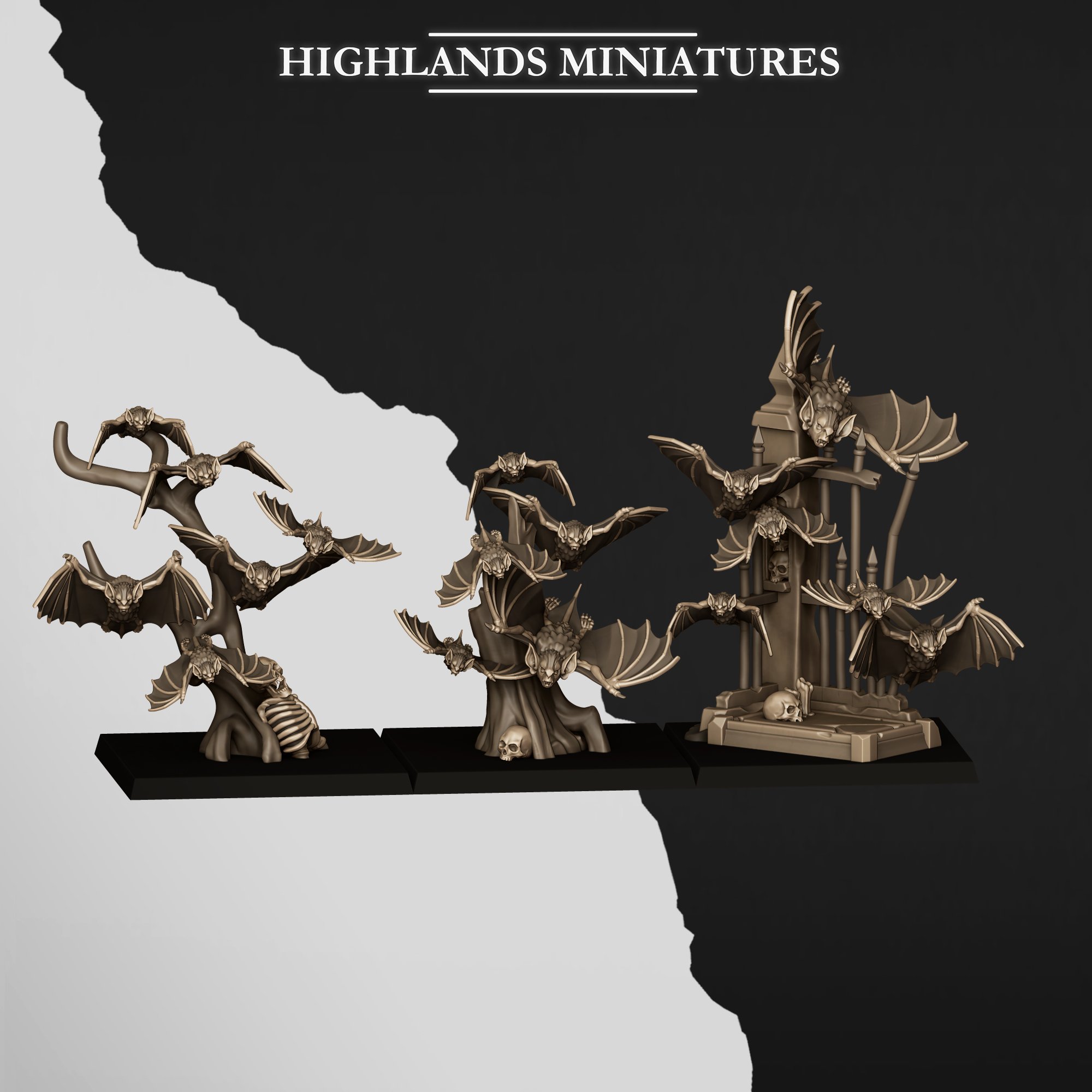 Bat Swarms, Transylvania The Fallen Realm- Highlands Miniatures