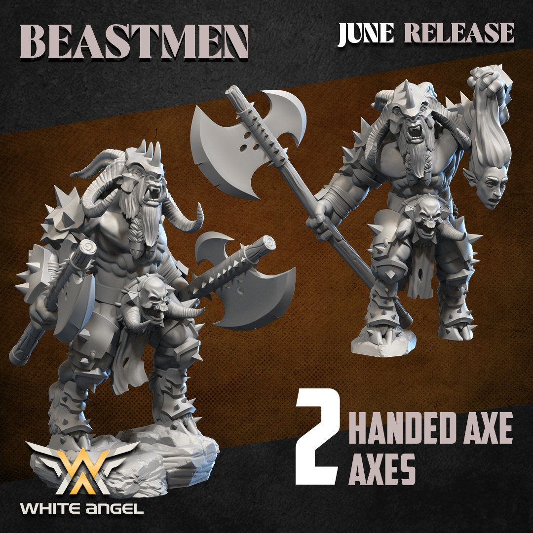 Beast High Commander, Beastmen - White Angel Miniatures