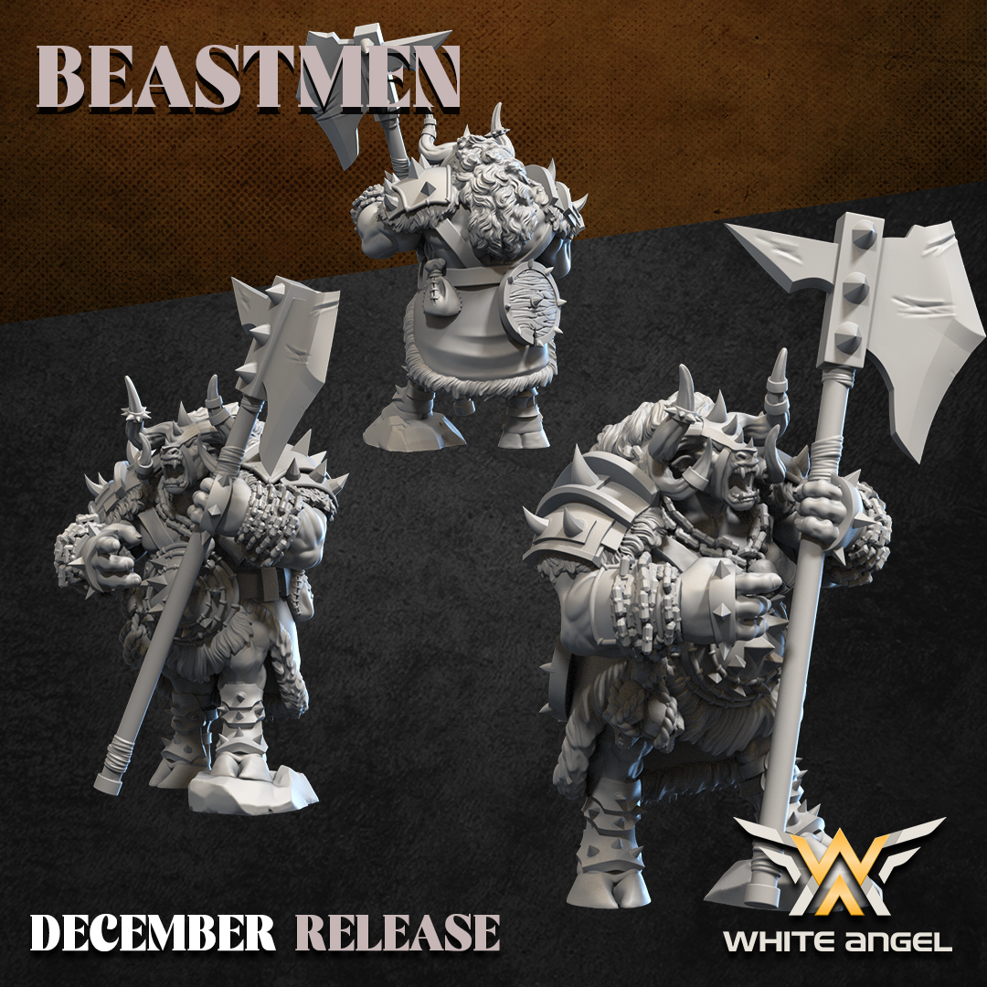 Beast Minotaur Commander, Beastmen - White Angel Miniatures - Image 4