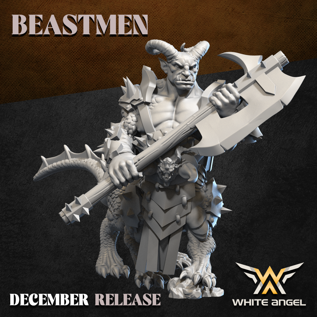 Beastogre 2H, Beastmen - White Angel Miniatures - Image 5