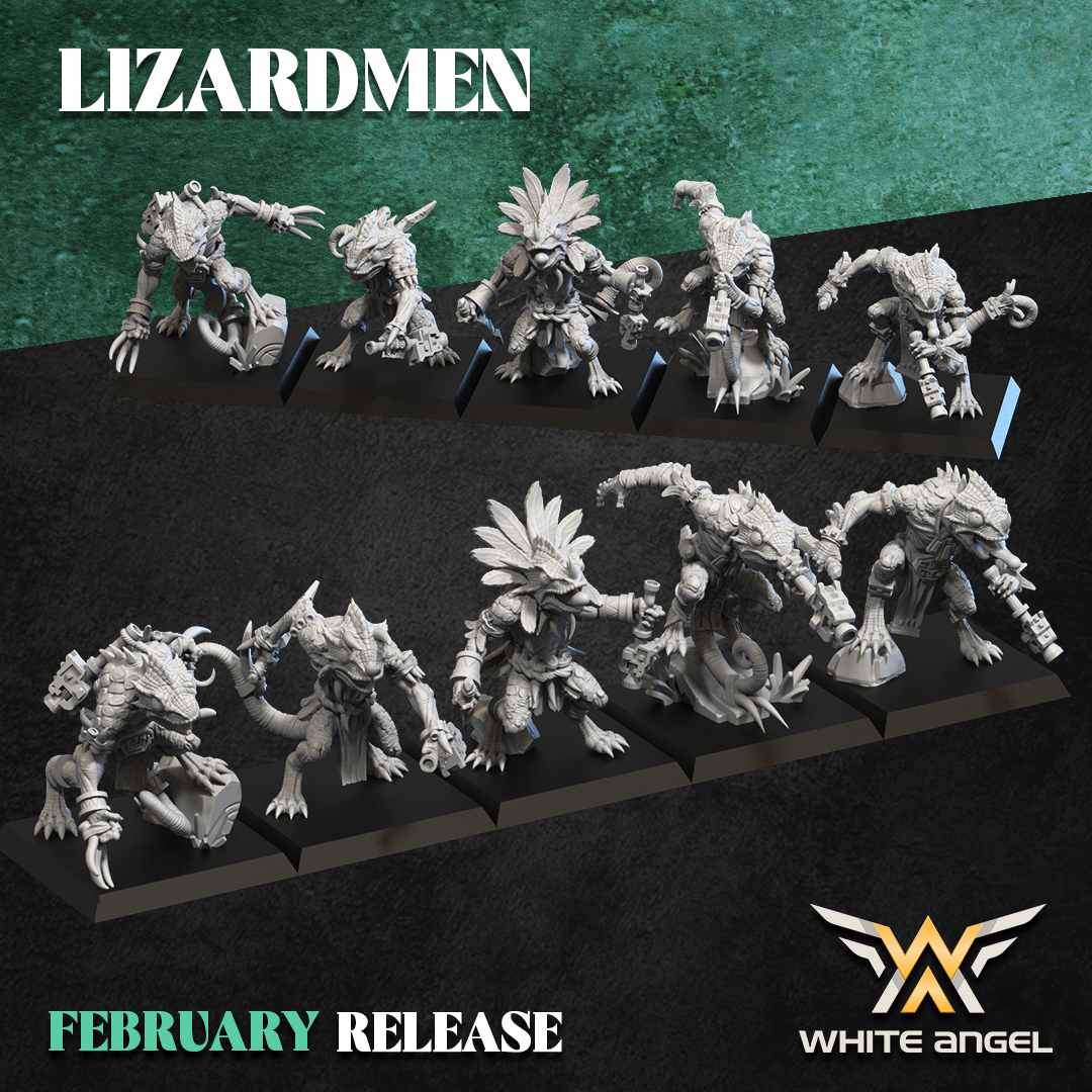Chameleon Lizard, Lizardmen, White Angel Miniatures