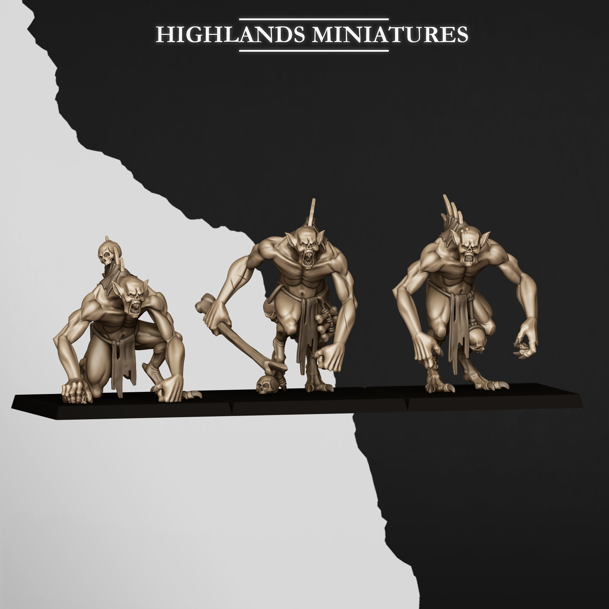 Crypt Ghouls, Transylvania The Fallen Realm- Highlands Miniatures