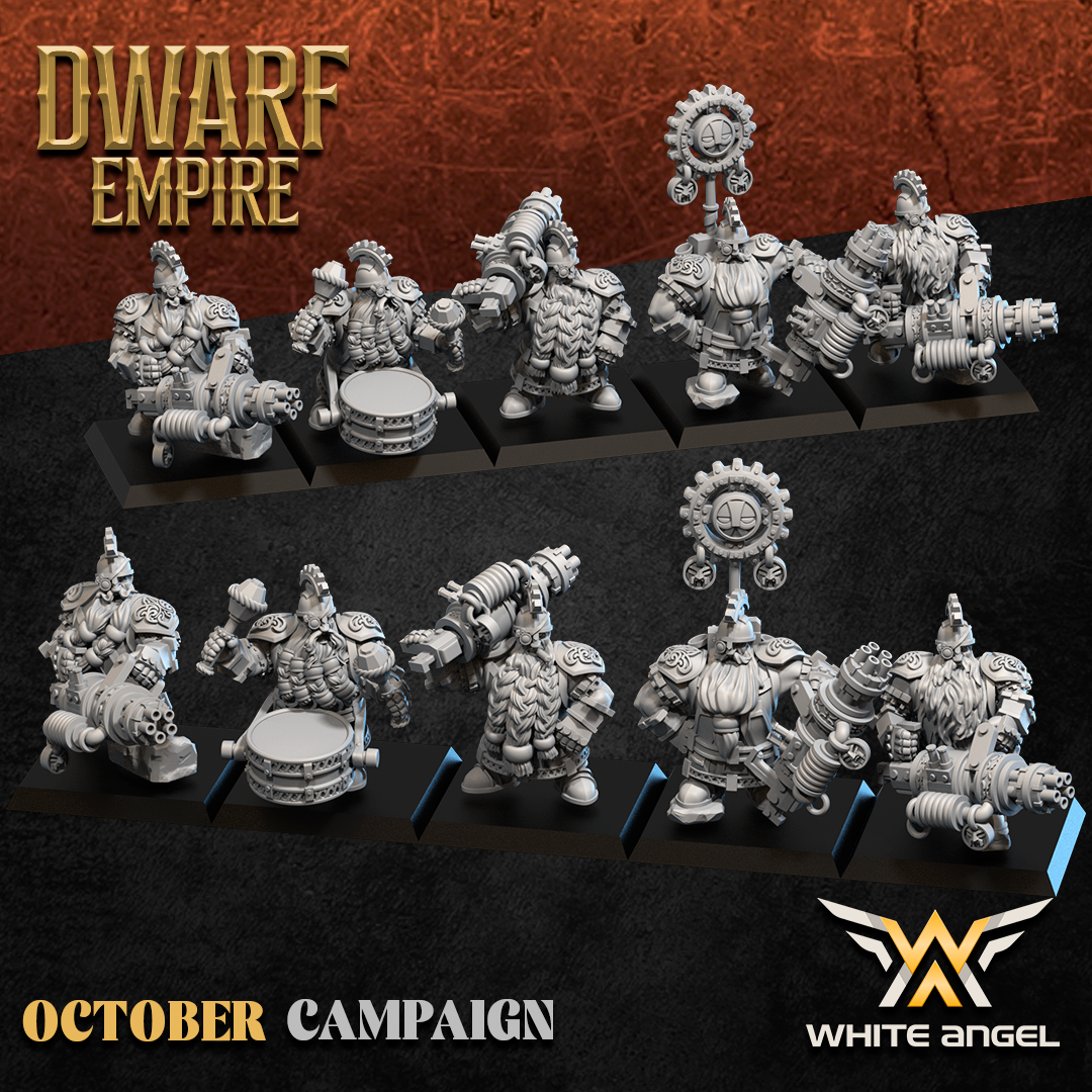 Cranck Gunner, Dwarf Empire - White Angel Miniatures