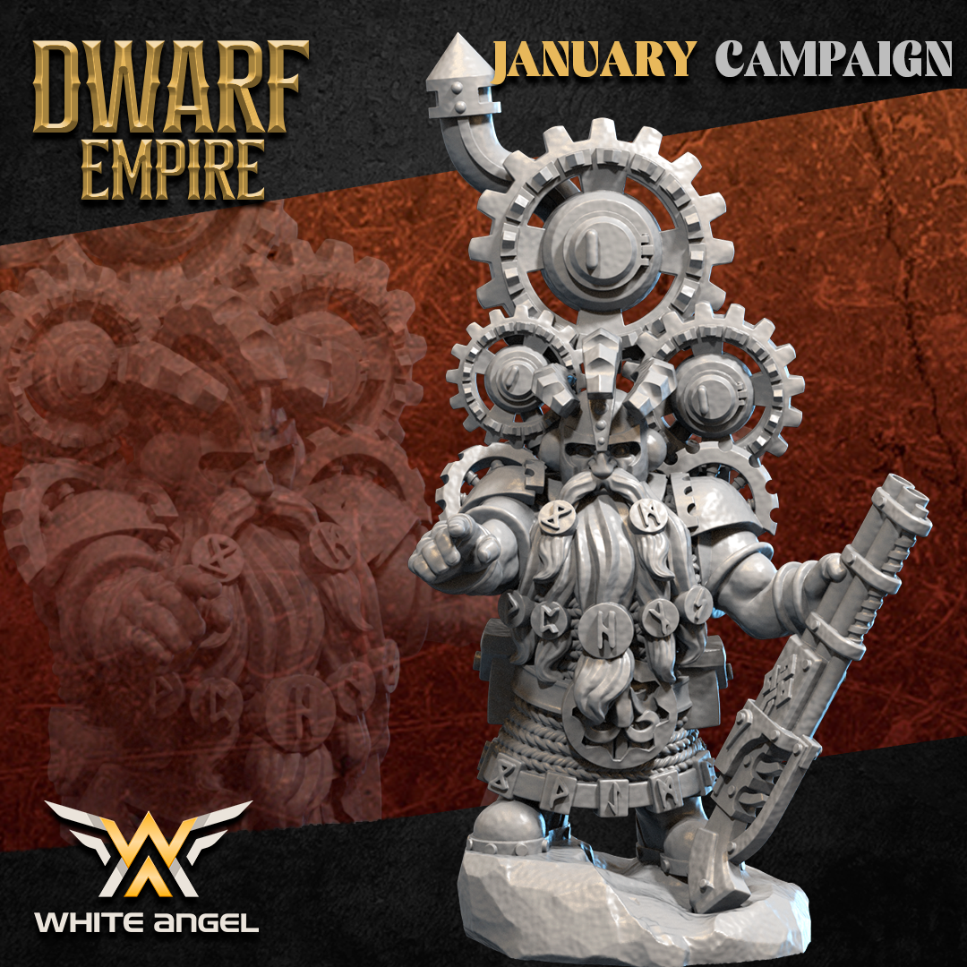 Dwarf Master Engineer, Dwarf Empire - White Angel Miniatures