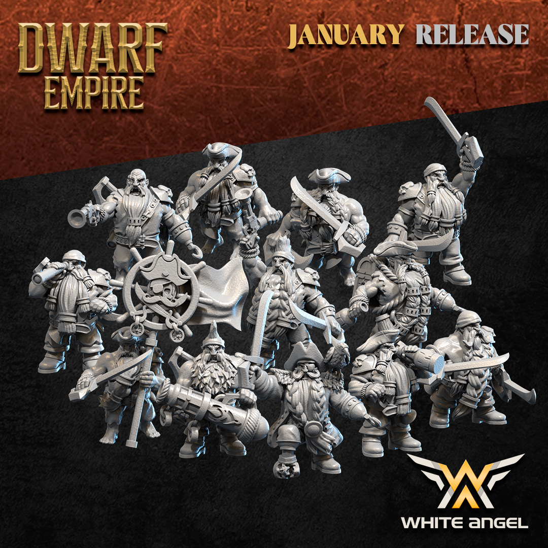 Dwarf Pirate, Dwarf Empire, White Angel Miniatures - Image 3