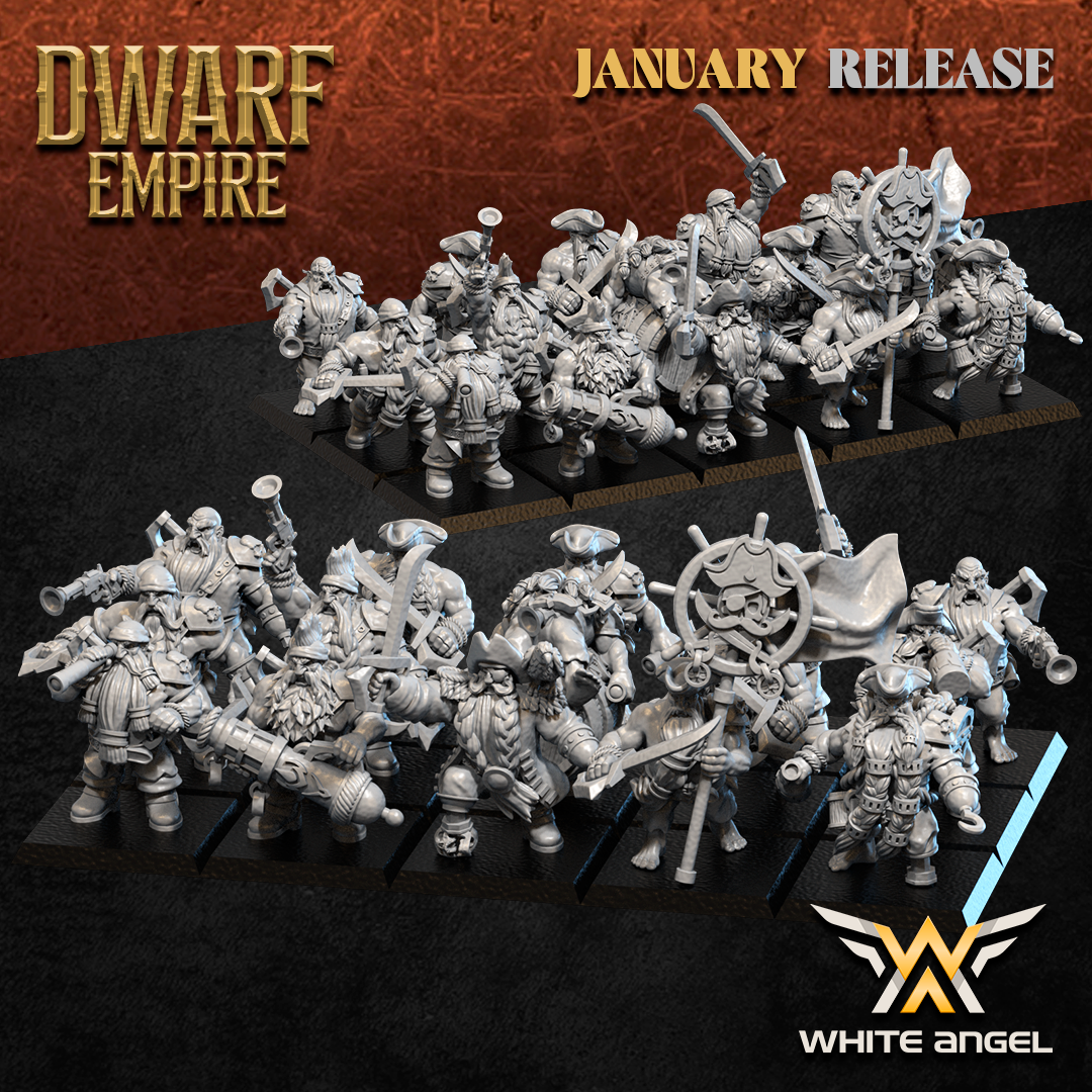 Dwarf Pirate, Dwarf Empire, White Angel Miniatures