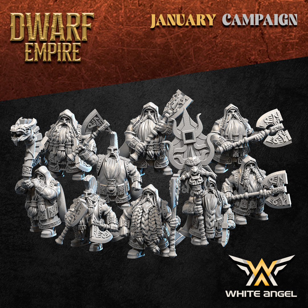 Dwarf Priest Killer Unit – Dwarf Empire – White Angel Miniatures - Image 3