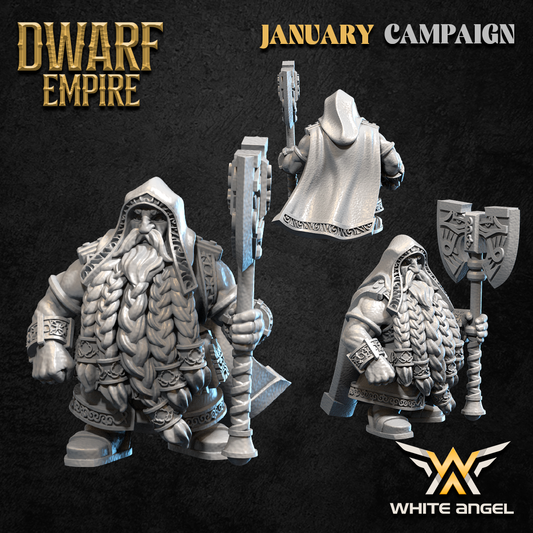 Dwarf Priest Killer Unit – Dwarf Empire – White Angel Miniatures - Image 5
