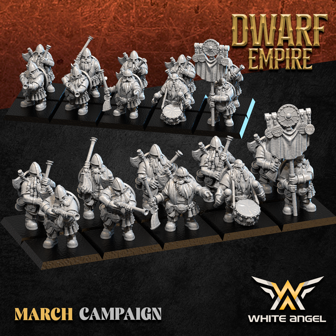 Dwarf Shotgunner, Dwarf Empire, White Angel Miniatures