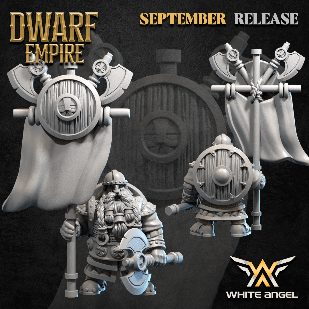 Dwarf Warrior Unit with Command Group – Dwarf Empire – White Angel Miniatures - Image 3
