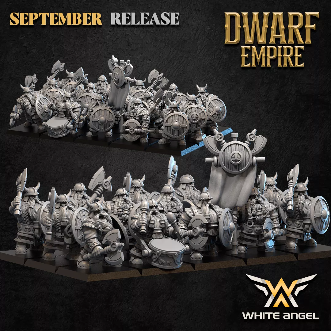 Dwarf Warrior, Dwarf Empire, White Angel Miniatures