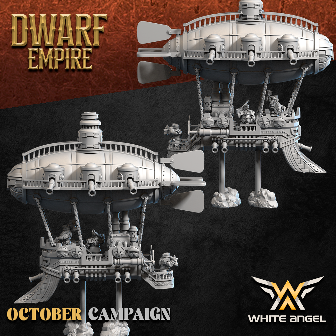 Dwarf Zeppelin Deluxe – Dwarf Empire – White Angel Miniatures - Image 2