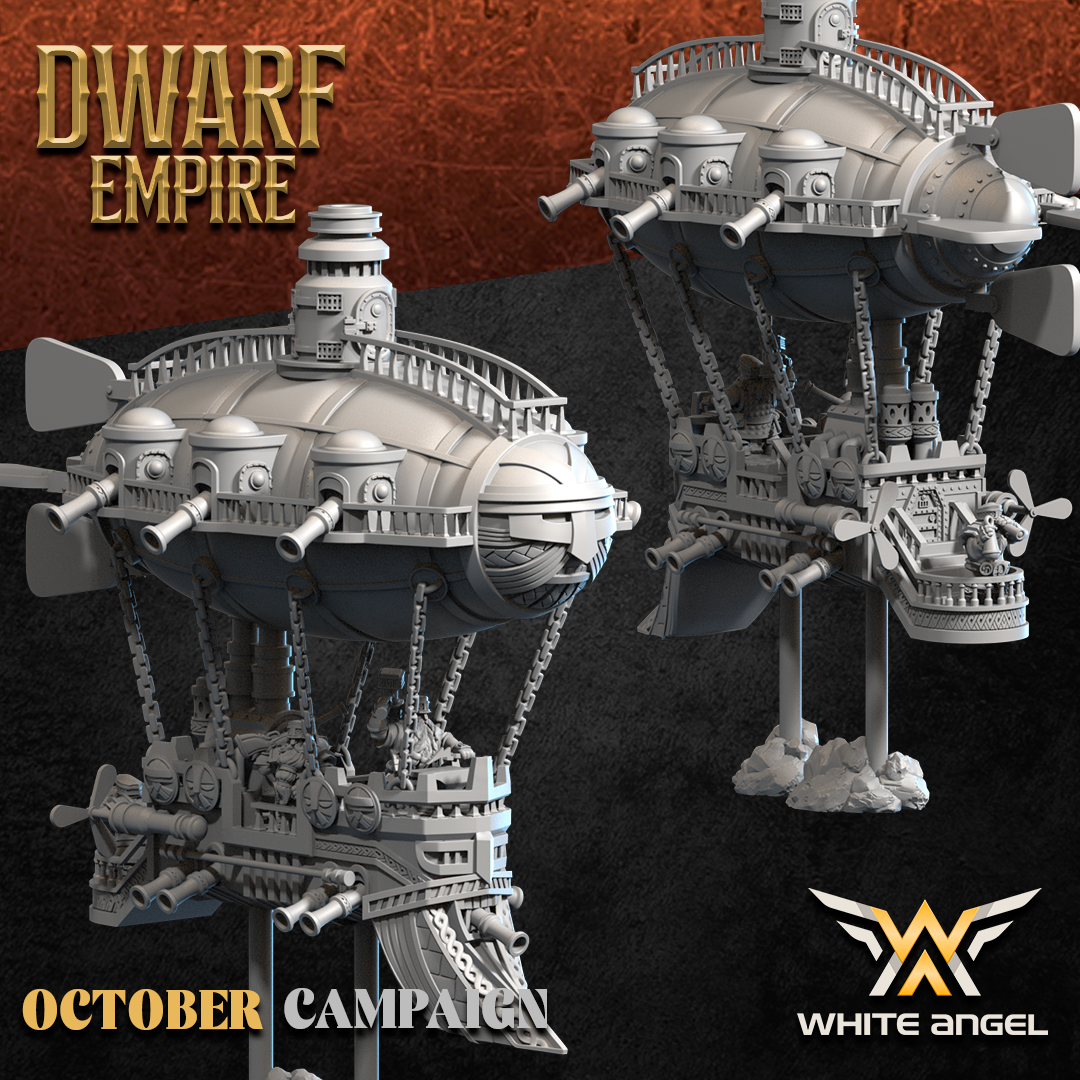 Dwarf Zeppelin Deluxe – Dwarf Empire – White Angel Miniatures - Image 3