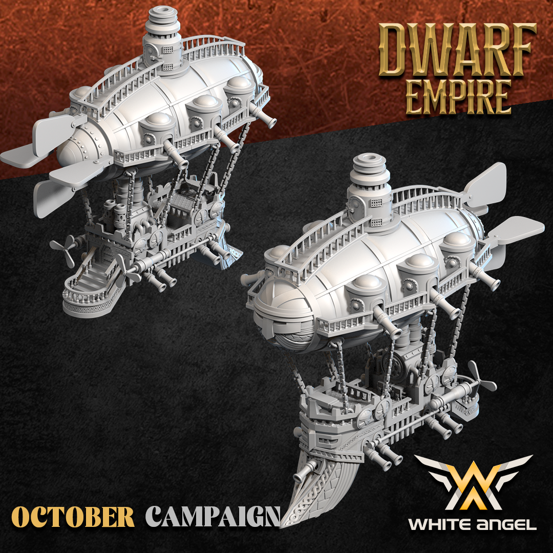 Dwarf Zeppelin Deluxe – Dwarf Empire – White Angel Miniatures - Image 4