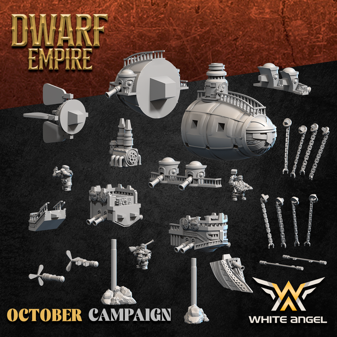 Dwarf Zeppelin Deluxe – Dwarf Empire – White Angel Miniatures - Image 5