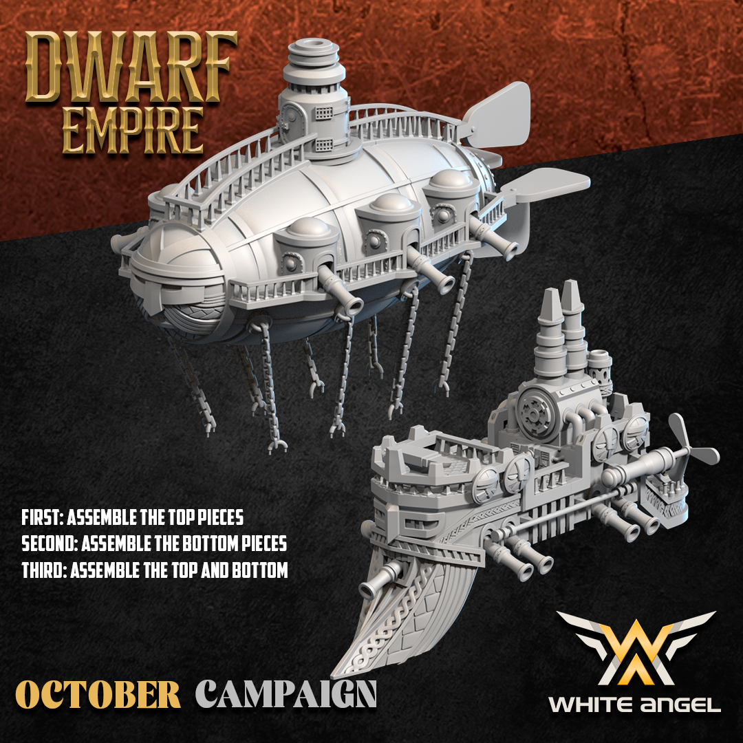 Dwarf Zeppelin Deluxe – Dwarf Empire – White Angel Miniatures - Image 6